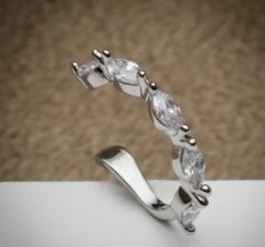 Piercing zircônia banhado a ródio branco
