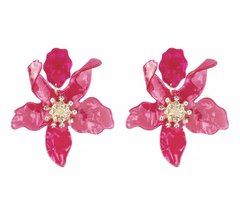 Brinco flor grande resina - comprar online