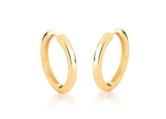 Brinco Argola Lisa Banhada a Ouro 18k