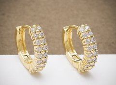 Argolinha zircônia banhada a ouro 18k