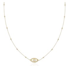 Colar bolinha olho banhado a ouro 18k