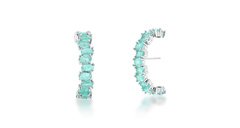 Brinco ear hook ródio branco