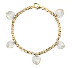 Pulseira coração madrepérola