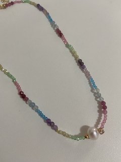 Colares cristais banhadas a ouro 18k - comprar online