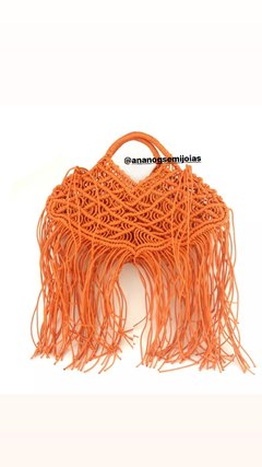 Bolsa crochê laranja