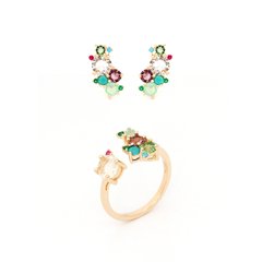 Brinco colorido banhado a ouro 18k na internet