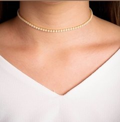 colar riviera turquesa banhado a ouro 18k 40cm - comprar online