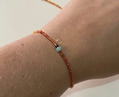 Pulseiras pedras ajustáveis banhadas a ouro 18k - Ananogueirasemijoias