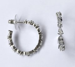 Argola zircônia ródio branco