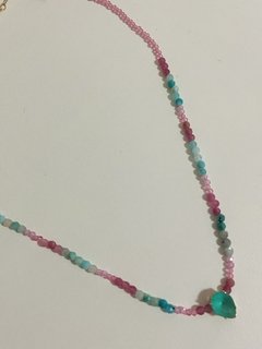 Colar choker cristais banhados a ouro 18k - Ananogueirasemijoias