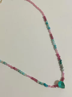 Colar choker cristais banhados a ouro 18k - Ananogueirasemijoias