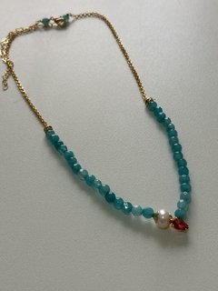 Choker cristais banhada a ouro 18k na internet