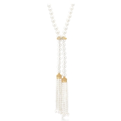 Colar tassel perolas banho ouro 18k