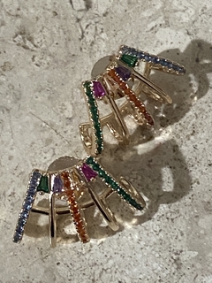 Brinco earcuff colorido - comprar online