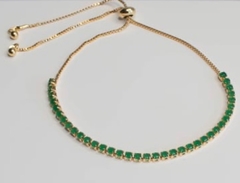 PULSEIRA RIVIERAS AJUSTÁVEIS BANHO OURO 18k