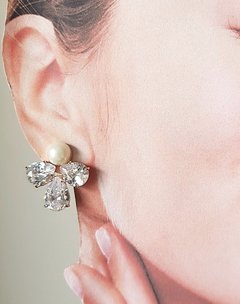 Brinco Perola Shell com zircônia banhado a ouro 18k - comprar online