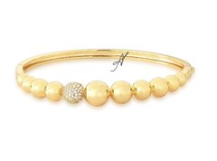Bracelete com esferas banhado a ouro 18k