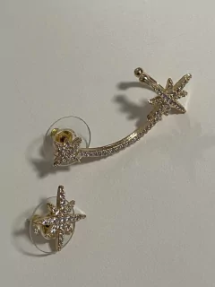 Brinco estrela banhado a ouro 18k