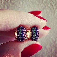 Argola colorida banhada a ouro 18k - comprar online