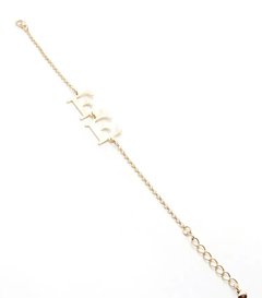 Pulseira FE LUZ banhada a ouro 18k na internet