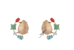 Brinco pedras banho ouro 18k na internet