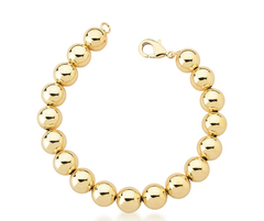 Pulseira bola banho ouro 18k