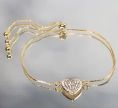 Pulseira ajustável coração - comprar online