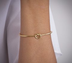 Bracelete rígido banhado a ouro 18k nó maior - comprar online