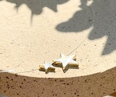 Colar Estrela Fio Nylon Banho de Ouro 18K - comprar online