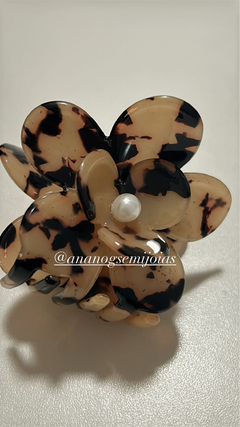 Aces cabelo flor pérola