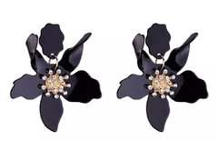 Imagem do Brinco flor grande resina