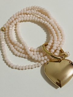 Imagem do Pulseira cristal pingente coração