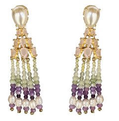 Brinco esmeralda banhado a ouro 18k - comprar online