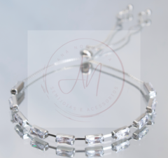 Pulseira ajustável cristais RB