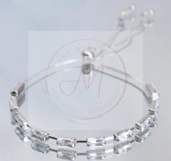 Pulseira ajustável cristais RB