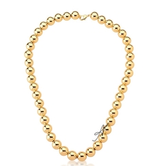 Colar bolas banho ouro 18k