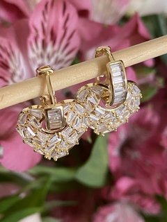 Argola coracao banhada a ouro 18k