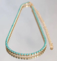 Riviera turquesa banho ouro 18k