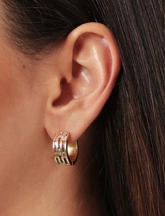 Brinco argola collors banho ouro 18k - comprar online