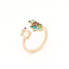 Anel colorido banhado a ouro 18k - comprar online