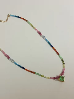 Imagem do Colar choker cristais banhados a ouro 18k