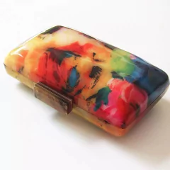Clutch multicolorida acrílico - Ananogueirasemijoias