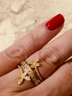 Anel borb banho ouro 18k