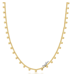 Colar bolinhas banhado a ouro 18k