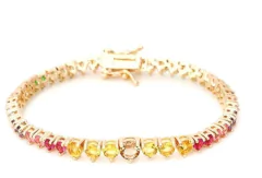 Pulaseira riviera banhada a ouro 18k