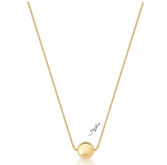 Colar bola banho ouro 18k