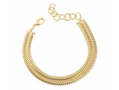 Pulseira malha grossa banhada a ouro 18k