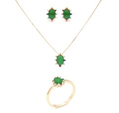 Anel esmeralda c zirconias coloridas banhado a ouro 18k - comprar online
