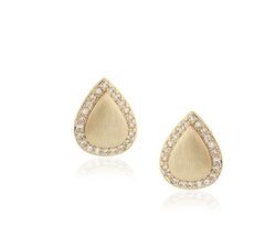 Brinco gotinha dourada banhada a ouro 18k