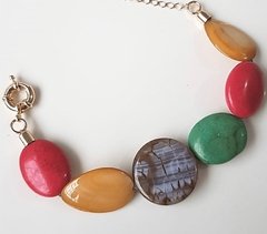 Pulseira de pedras naturais Coloridas